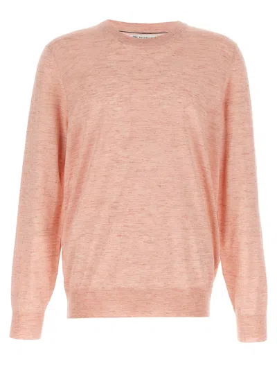 Brunello Cucinelli Melange Effect Sweater Sweaters And Cardigans Pink