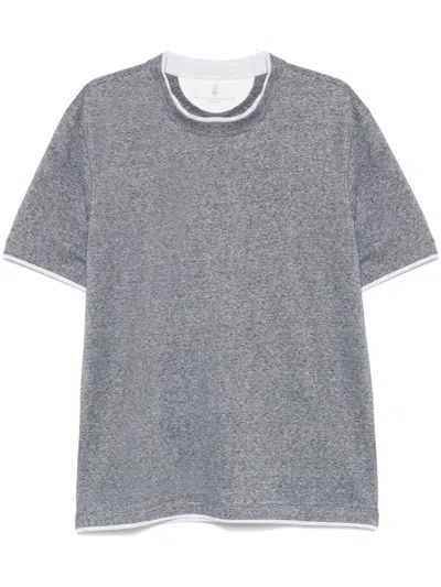 BRUNELLO CUCINELLI MÉLANGE-EFFECT T-SHIRT