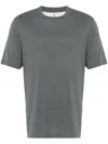 Brunello Cucinelli Mélange-effect T-shirt In Grey