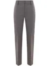 Brunello Cucinelli Mélange-effect Tailored Trousers In Grey