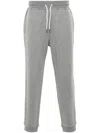 Brunello Cucinelli Mélange-effect Track Pants In Grey