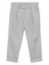 Brunello Cucinelli Mélange-effect Trousers In Grey
