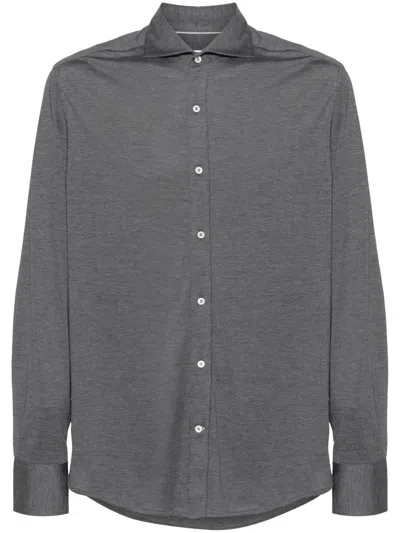 BRUNELLO CUCINELLI MÉLANGE JERSEY SHIRT