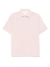 Brunello Cucinelli Men Cotton And Linen Polo Shirt With Classic Collar In Pink