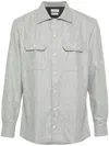 Brunello Cucinelli Wool Flannel Overshirt In Grey