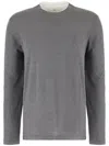 Brunello Cucinelli Silk Blend Crew Neck Sweater In Grey