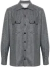 Brunello Cucinelli Wool Shirt With Straight Hem And Buttoned Hems