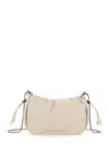 Brunello Cucinelli Mellow Beige Crossbody Bag With Drawstring Closure And Chain Shoulder Strap In Leather Woman In Multicolor