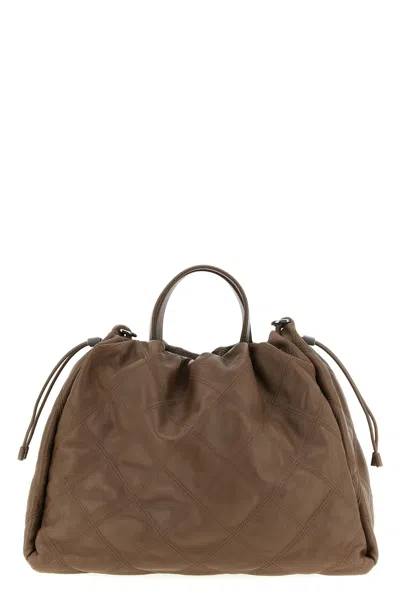 Brunello Cucinelli 'mellow' Large Shopping Bag In Brown