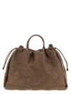 Brunello Cucinelli Women Mellow Quilted Leather Shopper Bag With Monile In Brown