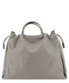 Brunello Cucinelli Mellow Large Tote Bag In Grey