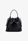 Brunello Cucinelli Mellow Leather Bucket Bag In Black