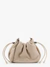 Brunello Cucinelli Mellow Mini Bucket Bag In Soft Leather With Precious Chain