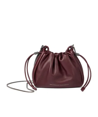 Brunello Cucinelli Mellow Mini Drawstring Bucket Bag