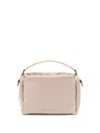 Brunello Cucinelli `mellow` Small Bucket Bag With Monili In Sand
