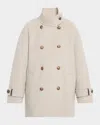 Brunello Cucinelli Melton Wool-cashmere Double-breasted Coat