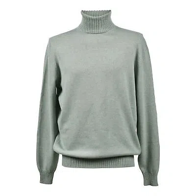 Pre-owned Brunello Cucinelli Men's 100% Cashmere Casual Turtleneck Sweater In Green