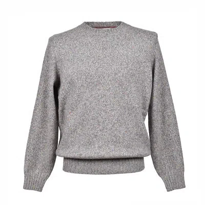 Pre-owned Brunello Cucinelli Men's 100% Cashmere Crew Neck Sweater/pullover In Gray