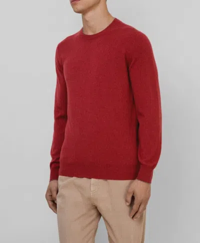 Pre-owned Brunello Cucinelli Men's 100% Cashmere Pullover Crewneck Sweater A242 In Red