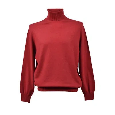 Pre-owned Brunello Cucinelli Men's 100% Cashmere Turtlue Neck Sweater In Red