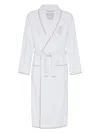 Brunello Cucinelli Logo-embroidered Bath Robe In White