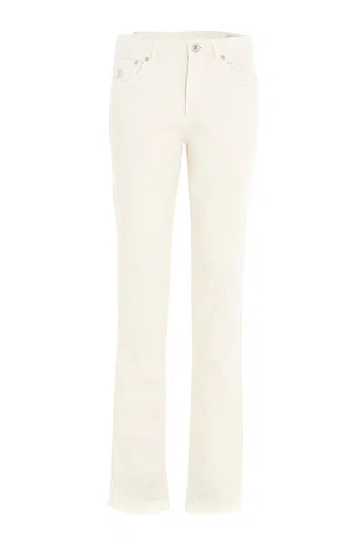 Brunello Cucinelli Men 900 Stripes Cotton Pants In Beige