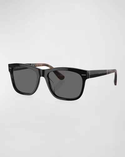 BRUNELLO CUCINELLI MEN'S ACETATE SQUARE SUNGLASSES