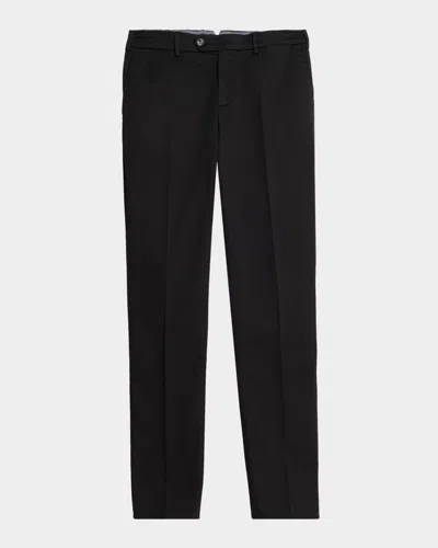 Brunello Cucinelli Men's American Pima Italian-fit Chino Trousers In Black