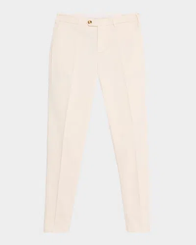 Brunello Cucinelli Men's American Pima Italian-fit Chino Trousers In Nude