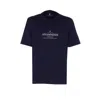 Brunello Cucinelli Men Anamnesis Print Logo T-shirt In Blue