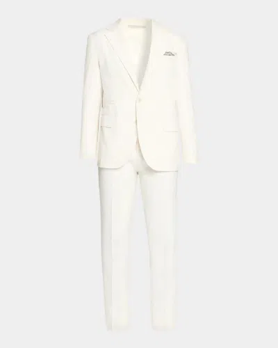 Brunello Cucinelli Men & Apos;s Corduroy Two-piece Suit In White