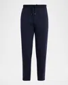 Brunello Cucinelli Cashmere English Rib Knit Joggers In Black