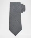 Brunello Cucinelli Men's Lightweight Wool Solid Tie In Gray