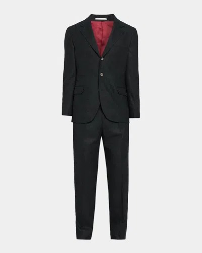 Brunello Cucinelli Men & Apos;s Virgin Wool Suit In Blue