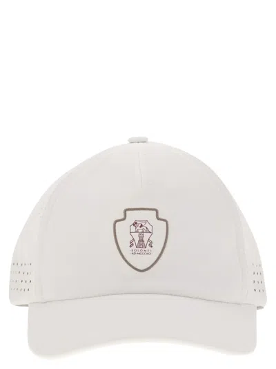 BRUNELLO CUCINELLI BRUNELLO CUCINELLI MEN BASEBALL CAP IN TECH FABRIC WITH LOGO