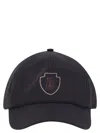 Brunello Cucinelli Men Baseball Cap In Tech Fabric With Logo In Black