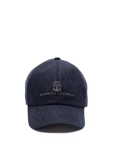 Brunello Cucinelli Men Baseball Cap With Embroidery