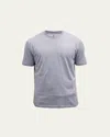 Brunello Cucinelli Men's Basic-fit V-neck T-shirt In Medium Grey