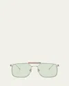 Brunello Cucinelli Man Sunglass Bc2005st In Silver
