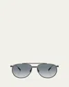 Brunello Cucinelli Pilot-frame Sunglasses In Gunmetal