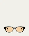 Brunello Cucinelli Men's Bc3010 Pillow Sunglasses In Black/havana