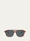 Brunello Cucinelli Man Sunglasses Bc4001s In Havana