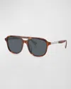 Brunello Cucinelli Man Sunglasses Bc4001s In Havana
