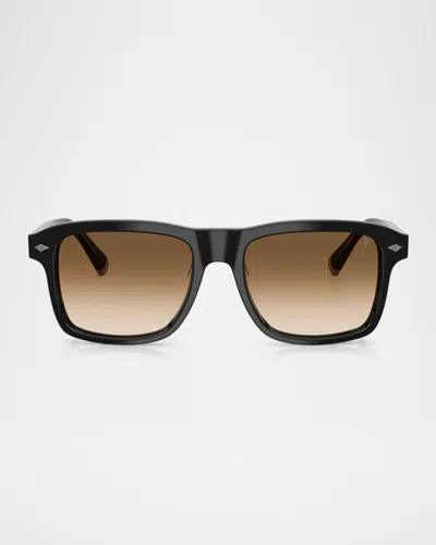 BRUNELLO CUCINELLI MEN'S BC4014S ACETATE RECTANGLE SUNGLASSES