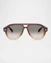 Brunello Cucinelli Logo-print Sunglasses In Black