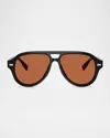 Brunello Cucinelli Man Sunglass Bc4017s Paul In Black