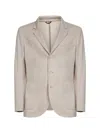Brunello Cucinelli Men Beige Cashmere Jersey Blazer In Neutral