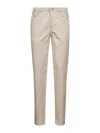 Brunello Cucinelli Men Beige Corduroy Italian Fit Trousers In Neutral