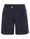 Brunello Cucinelli Men Bermuda Shorts In Tech Fabric With Darts
