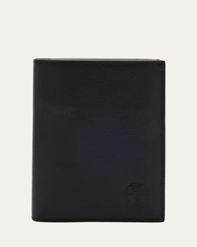 Brunello Cucinelli Men's Bifold Leather Card Holder In Black